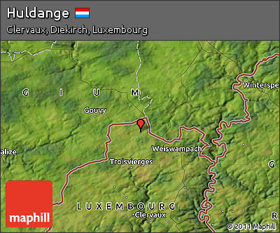 Satellite Map of Huldange