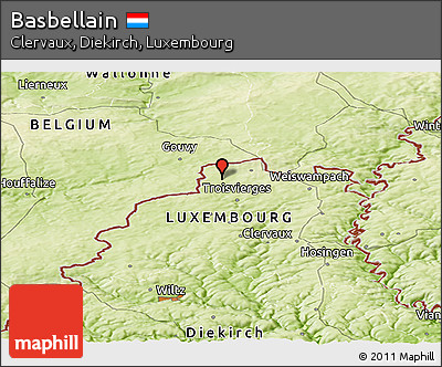 Physical Panoramic Map of Basbellain