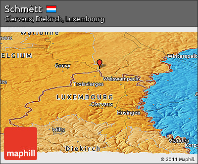 Political Panoramic Map of Schmëtt
