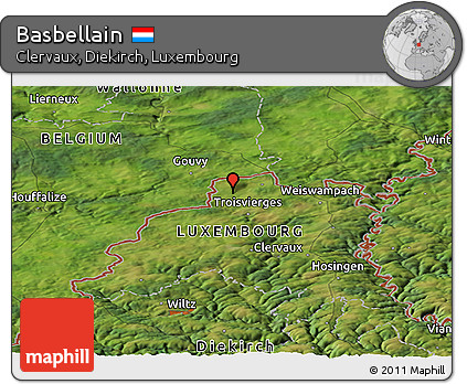 Satellite Panoramic Map of Basbellain