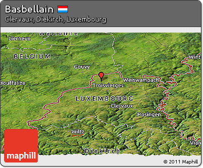 Satellite Panoramic Map of Basbellain
