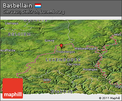 Satellite Panoramic Map of Basbellain