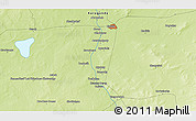 Physical 3D Map of the area around 50° 7' 47" N, 71° 28' 29" E