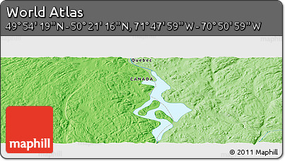 Political Panoramic Map of the Area around 50° 7' 47" N, 71° 19' 29" W