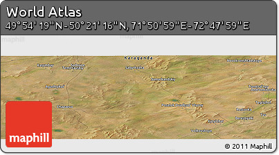 Satellite Panoramic Map of the Area around 50° 7' 47" N, 72° 19' 29" E