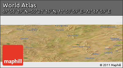 Satellite Panoramic Map of the Area around 50° 7' 47" N, 72° 19' 29" E