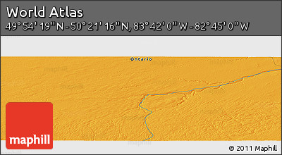 Political Panoramic Map of the Area around 50° 7' 47" N, 83° 13' 29" W