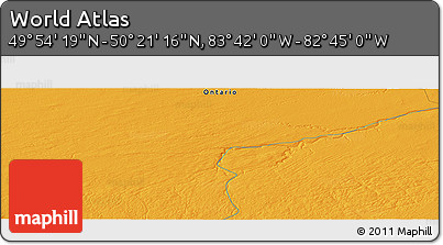 Political Panoramic Map of the Area around 50° 7' 47" N, 83° 13' 29" W