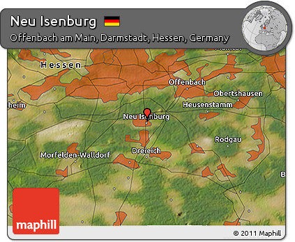 Satellite 3D Map of Neu Isenburg