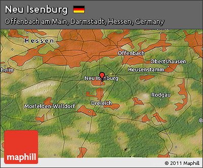 Satellite 3D Map of Neu Isenburg