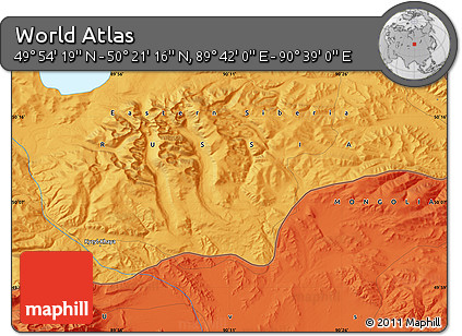 Political Map of the Area around 50° 7' 47" N, 90° 10' 30" E