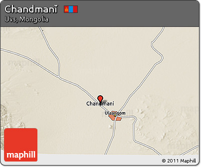 Shaded Relief 3D Map of Chandmanĭ