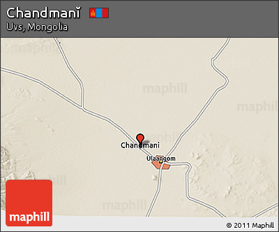 Shaded Relief 3D Map of Chandmanĭ