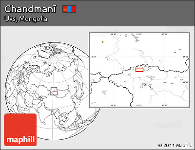 Blank Location Map of Chandmanĭ
