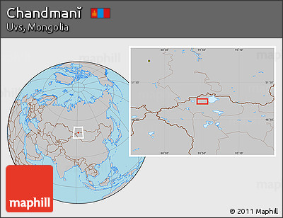 Gray Location Map of Chandmanĭ