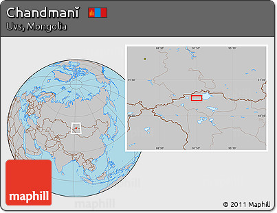 Gray Location Map of Chandmanĭ