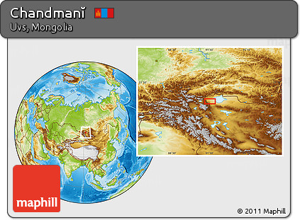 Physical Location Map of Chandmanĭ