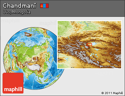 Physical Location Map of Chandmanĭ