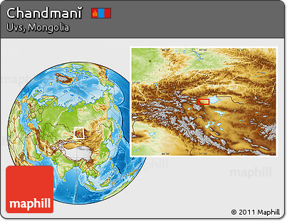 Physical Location Map of Chandmanĭ