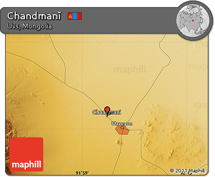 Physical Map of Chandmanĭ
