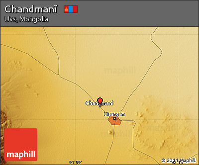 Physical Map of Chandmanĭ