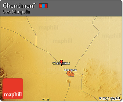 Physical Map of Chandmanĭ