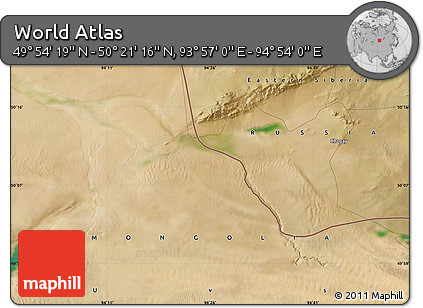Satellite Map of the Area around 50° 7' 47" N, 94° 25' 30" E