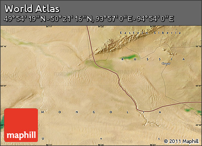 Satellite Map of the Area around 50° 7' 47" N, 94° 25' 30" E