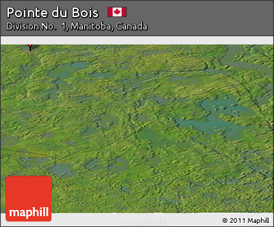 Satellite Panoramic Map of Pointe Du Bois