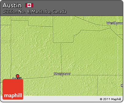 Physical 3D Map of Austin