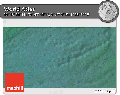 Satellite 3D Map of the Area around 50° 31' 50" N, 0° 55' 29" E