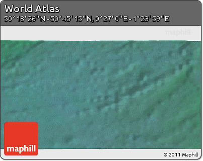 Satellite 3D Map of the Area around 50° 31' 50" N, 0° 55' 29" E