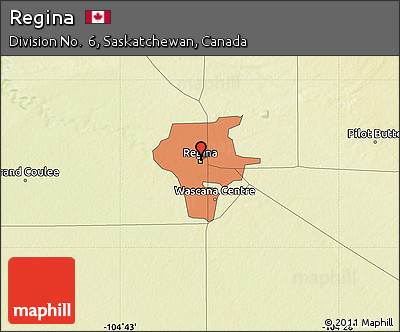 Physical Map of Regina