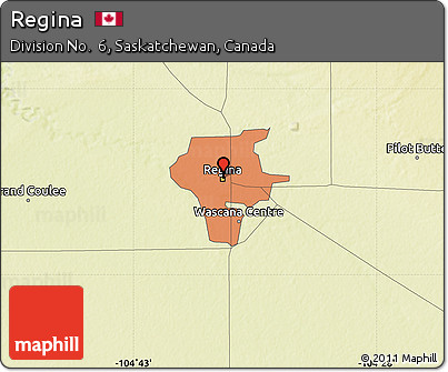 Physical Map of Regina