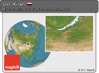 Satellite Location Map of Ust'-Kiran