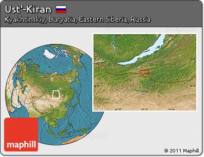 Satellite Location Map of Ust'-Kiran