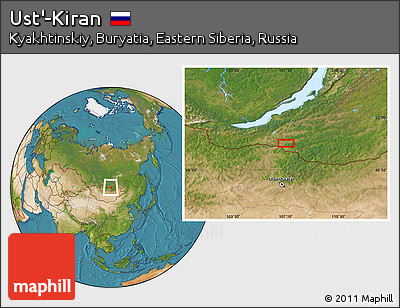 Satellite Location Map of Ust'-Kiran