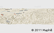 Shaded Relief Panoramic Map of the area around 50° 31' 50" N, 108° 1' 30" E