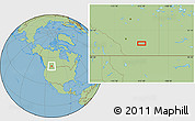 Savanna Style Location Map of the area around 50° 31' 50" N, 112° 7' 30" W