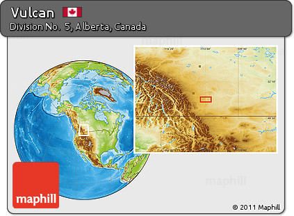 Physical Location Map of Vulcan
