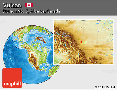 Physical Location Map of Vulcan