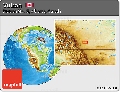Physical Location Map of Vulcan