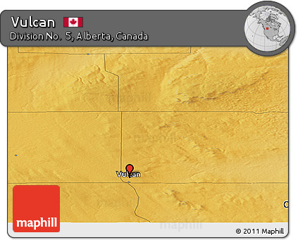 Physical Panoramic Map of Vulcan