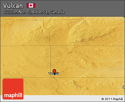Physical Panoramic Map of Vulcan