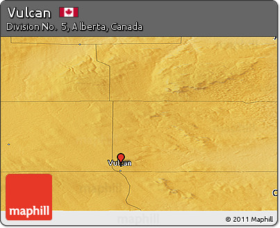 Physical Panoramic Map of Vulcan