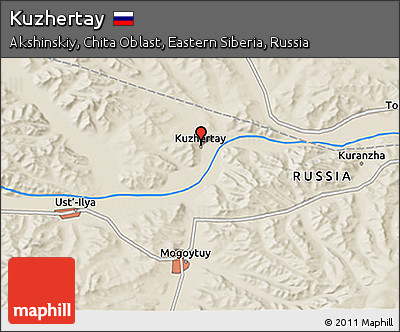 Shaded Relief 3D Map of Kuzhertay