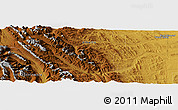 Physical Panoramic Map of the area around 50° 31' 50" N, 114° 40' 30" W