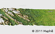 Satellite Panoramic Map of the area around 50° 31' 50" N, 114° 40' 30" W