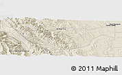 Shaded Relief Panoramic Map of the area around 50° 31' 50" N, 114° 40' 30" W