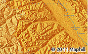 Political Map of the area around 50° 31' 50" N, 116° 22' 30" W